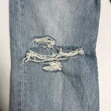 Load image into Gallery viewer, $350 EB Denim 24 00 Distressed Straight Leg jeans
