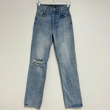 Load image into Gallery viewer, $350 EB Denim 24 00 Distressed Straight Leg jeans
