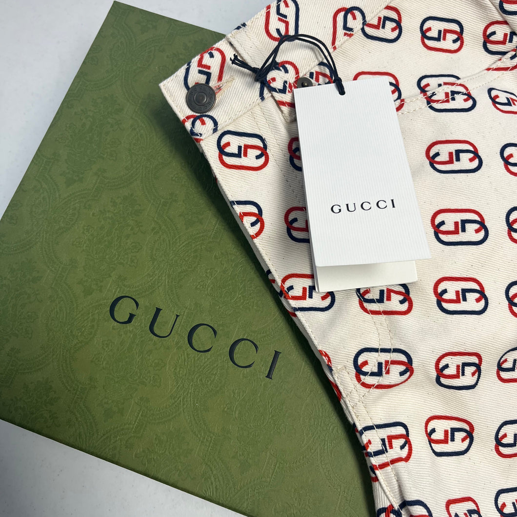 MENS Gucci 32 Logo Twill Shorts