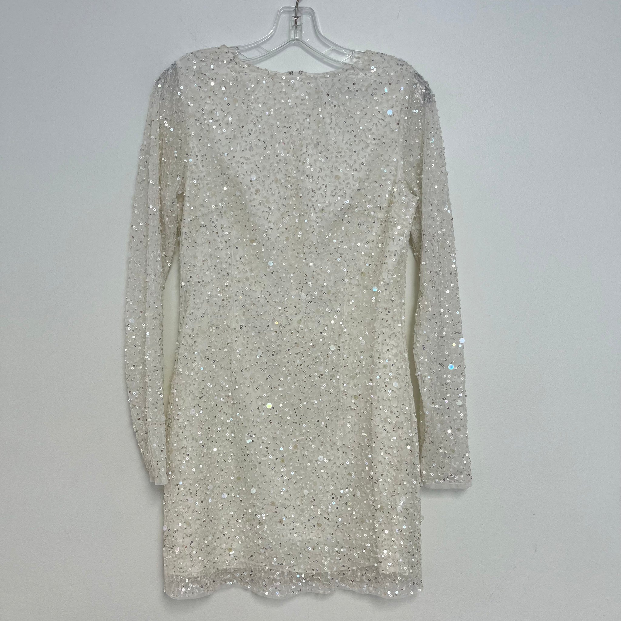 Anthropologie fashion white sequin dress