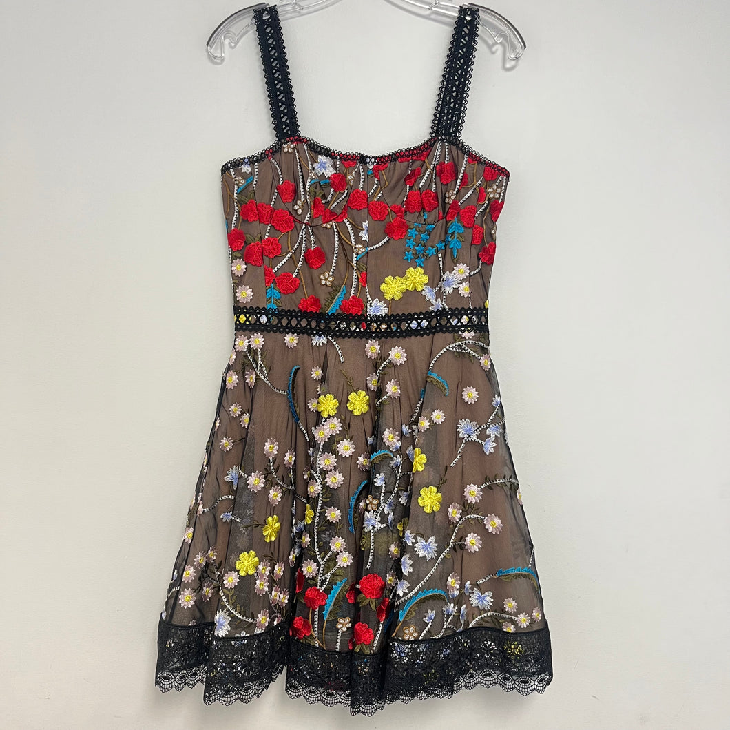Bronx and Banco 8 M L Embroidered Dress