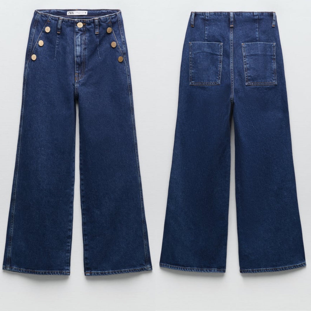 Zara 4 Wide Leg Denim Jeans