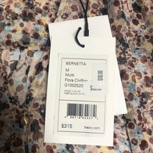 Load image into Gallery viewer, NWT $315 Theory Medium Floral Silk Blouse
