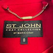 Load image into Gallery viewer, $1,395 St. John Coat Collection 8 Red Long Coat
